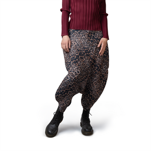 Pleated leopard Tokyo-Pop jump pants