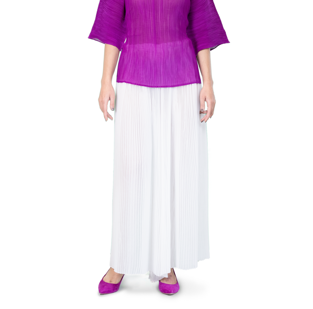 Pleated ethereal long pants