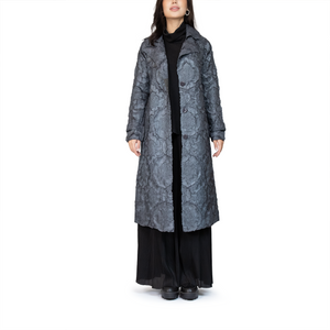 Textured maxi coat