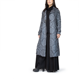 Textured maxi coat