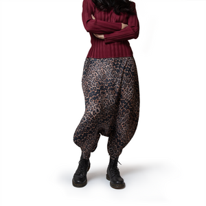 Pleated leopard Tokyo-Pop jump pants
