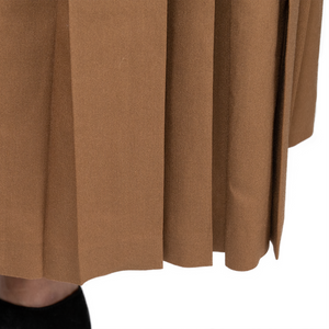 Cotton twill pleated skirt