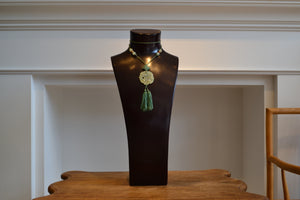 Emerald Dual Tassel Necklace
