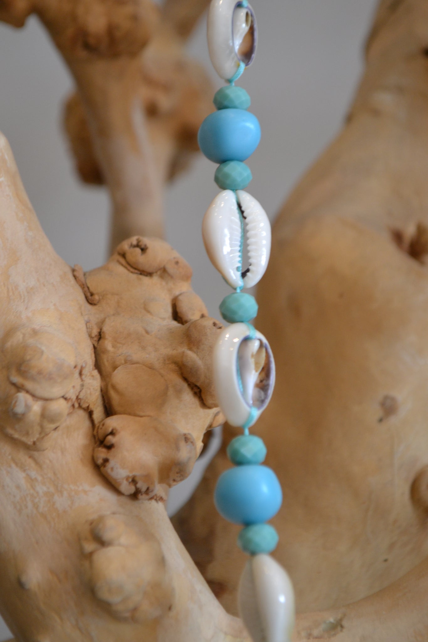 Blue Tassel Shell Necklace